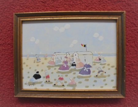 Verkocht.Doumont.Flaneren langs het strand.No.:3.